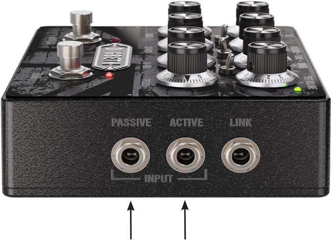 Laney DB-PRE Active Passive inputs explained 650x477px