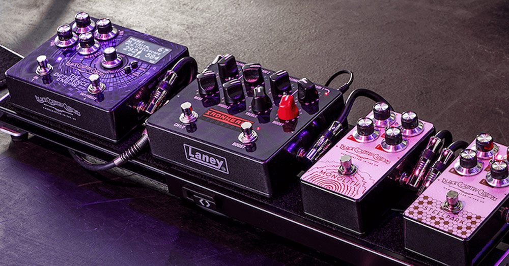 laney ironheart loud pedal on a pedalboard 1000x523px.jpg
