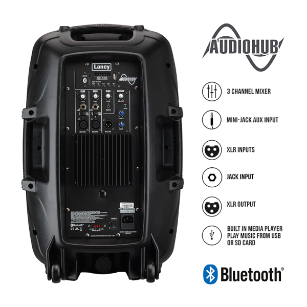 Photo of AUDIOHUB VENUE AH112-G2 Active moulded speaker with Bluetooth - 800W - 15 inch LF + 1 inch CD - Back