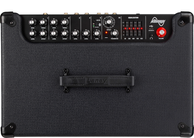 Photo of AUDIOHUB AH200 200W Multi- Instrument Combo Amplifier with Bluetooth, USB Type C & Compression Horn  - Top